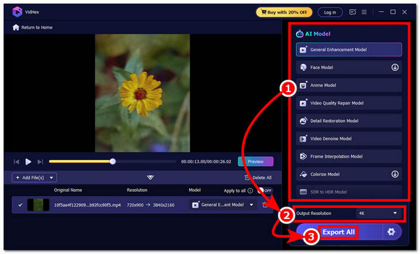 Choose Ai Model Then Export
