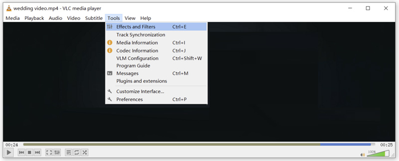 VLC Untuk Alat Windows Efek Dan Filter