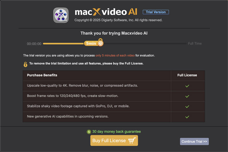 ניסיון חינם של Winxvideo AI עבור Macxvideo AI