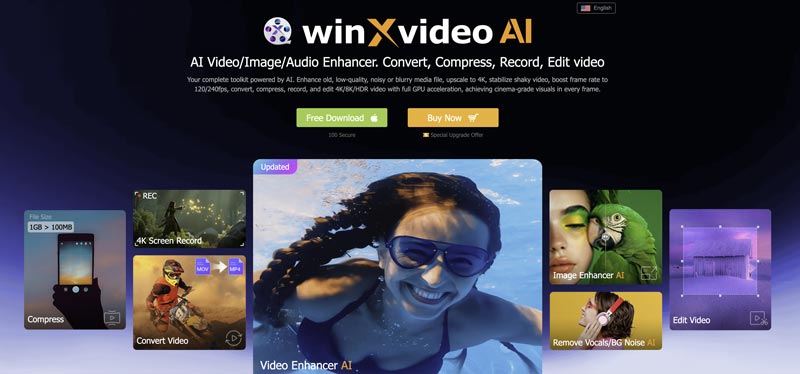 דף המוצר של Winxvideo AI