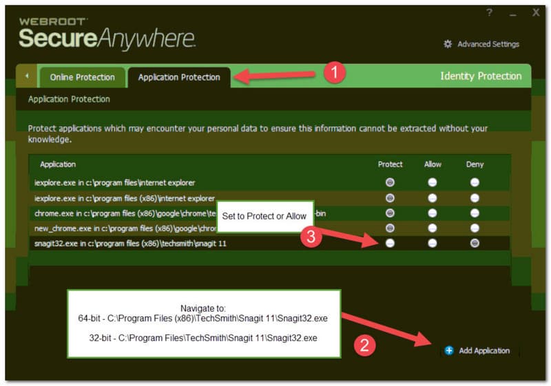 Lägg till Snagit Exe