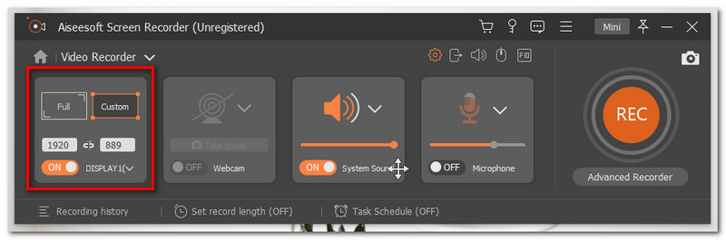 Screen Recorder Costom Functions