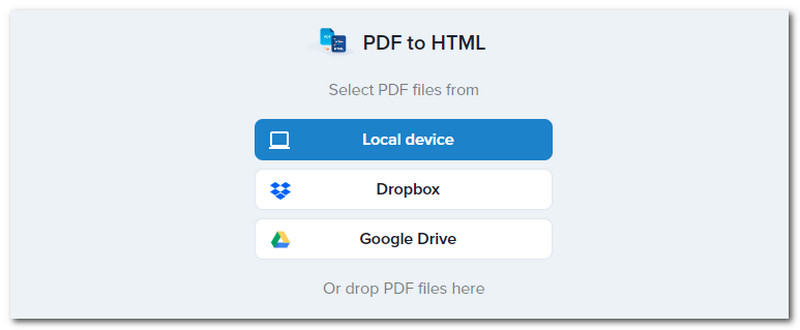 PDF Trực tuyến Chuyển đổi PDF sang HTML