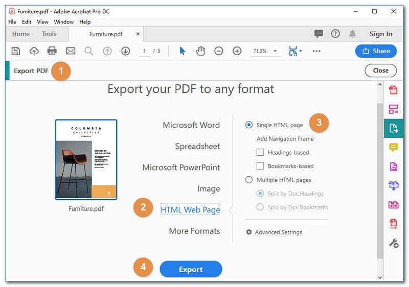 PDF To HTML Adobe Acrobat