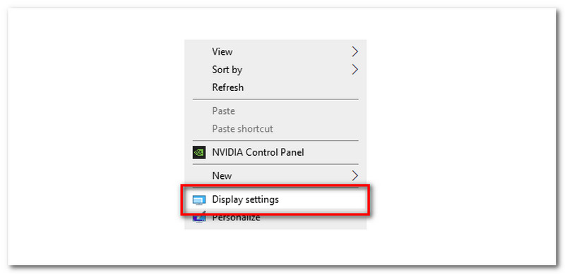 Högerklicka på Display Settings