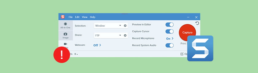 Snagit n'enregistre pas l'audio