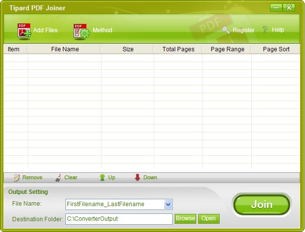 برنامج Tipard PDF كتر