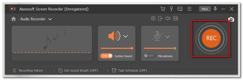 Aiseesoft Schermrecorder-knop