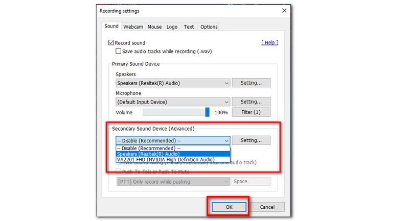 Bandicam Secondary Sound