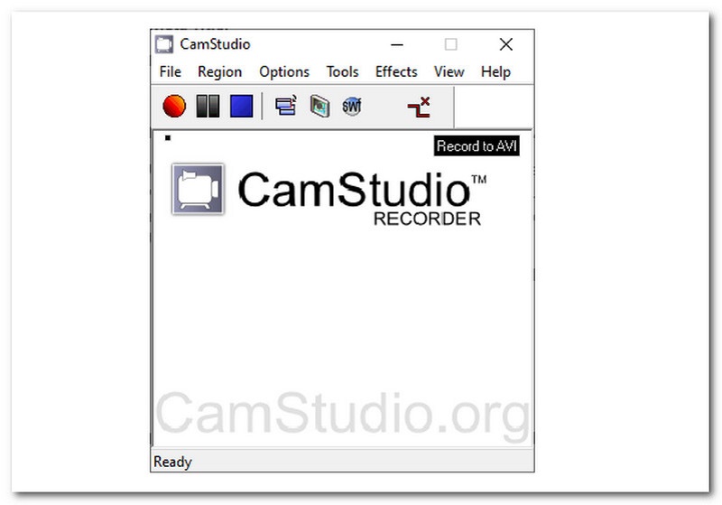 CamStudio-grensesnitt