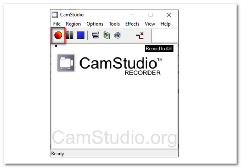 CamStudio Rec-knapp