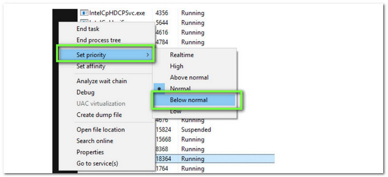 Task Manager Ange prioriteringar