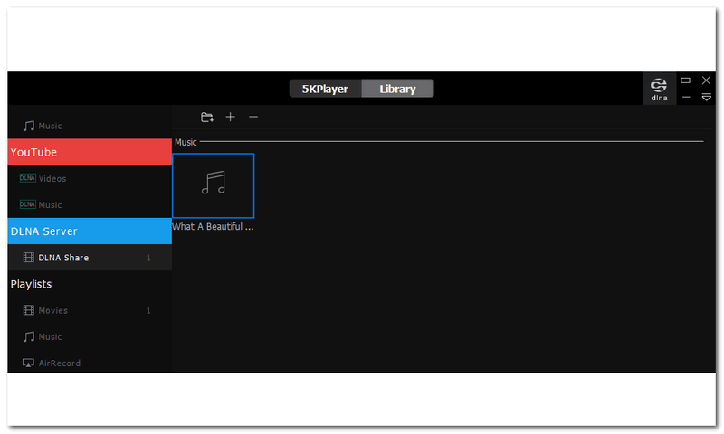 5KPlayer DLNA Wireless Stream and Airplay