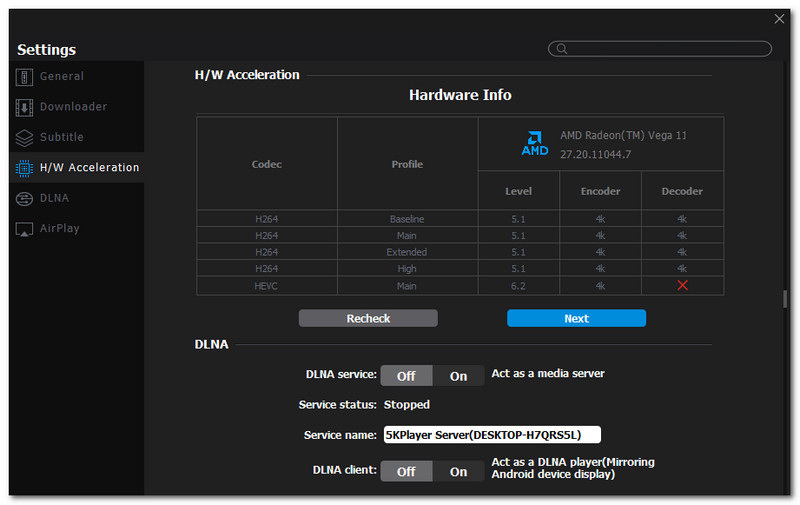 5KPlayer Hardware Acceleration