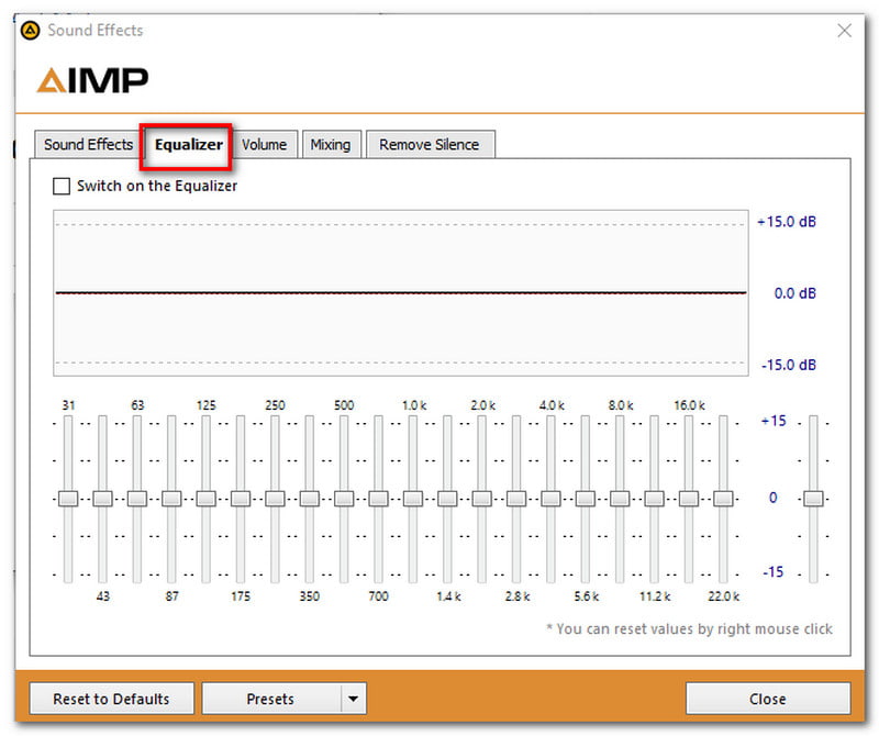 AIMP 播放器均衡器