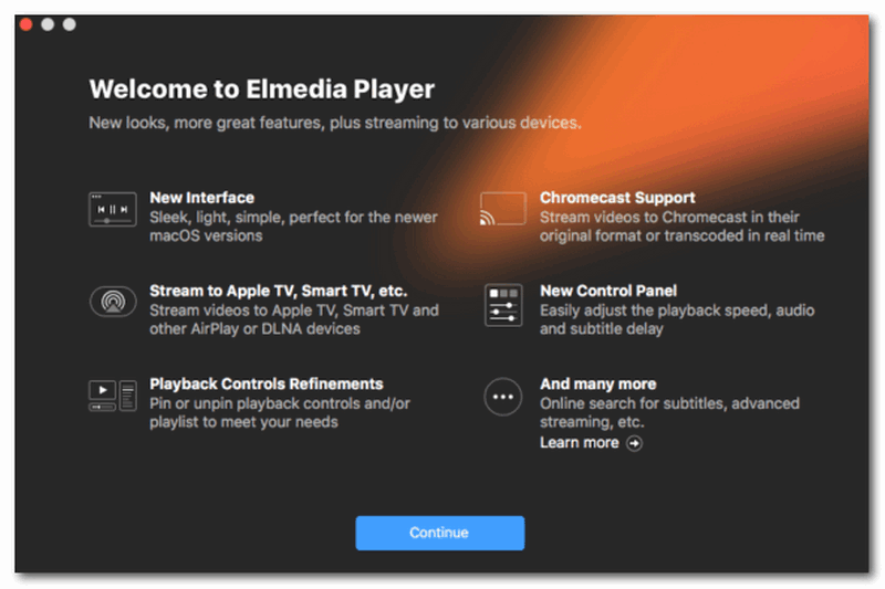 Elmedia Player-funksjoner
