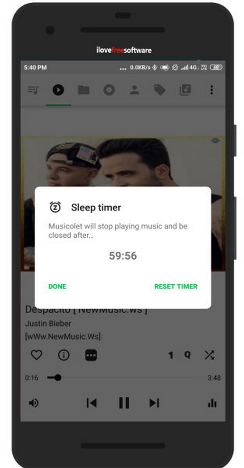 Musicolet Review Sleep Timer