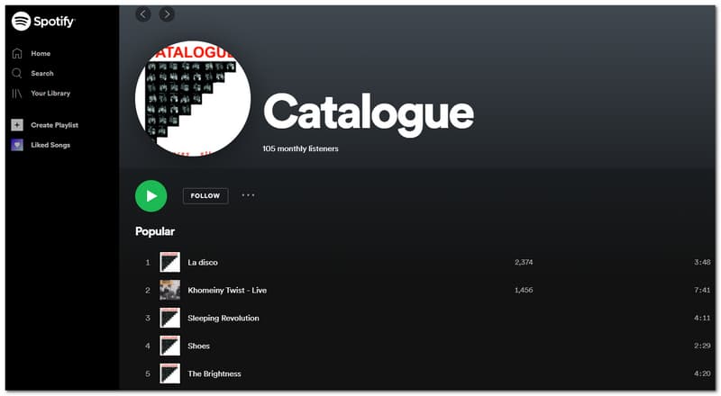 Spotify-catalogus
