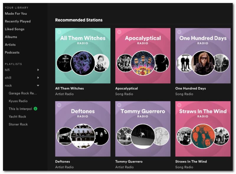 Spotify Playliste-mappe