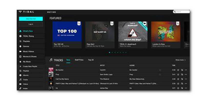 Tidal Web Player