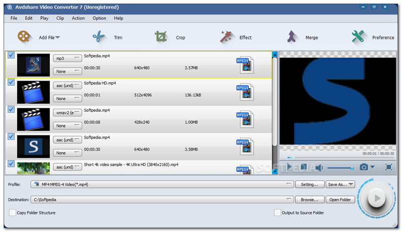 AvdShare Video MP4 sang AVI Converter