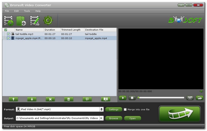 Brorsoft Video MP4 til AVI Converter