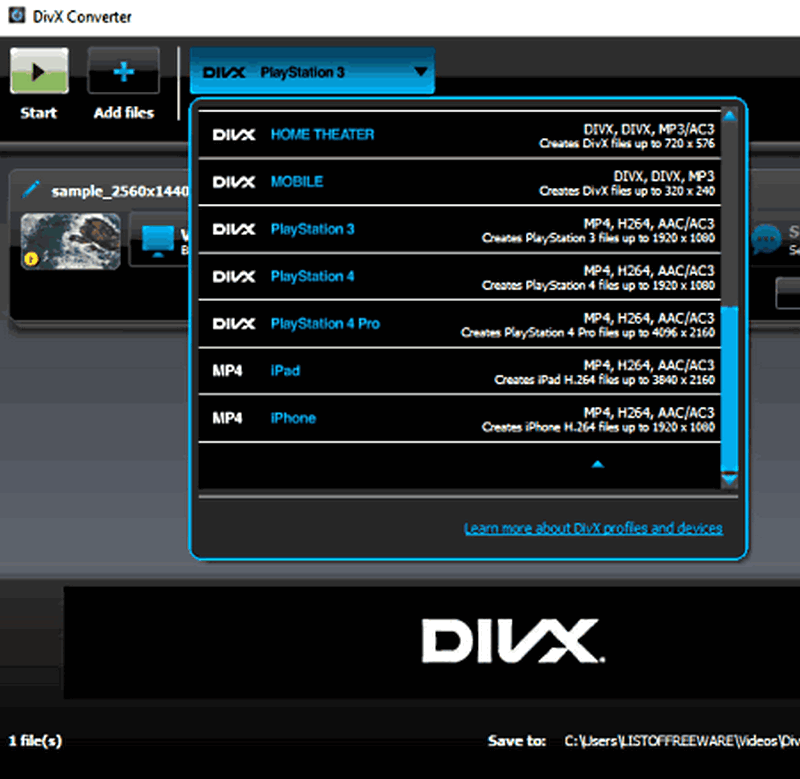 DivX-converter MPG naar MOV