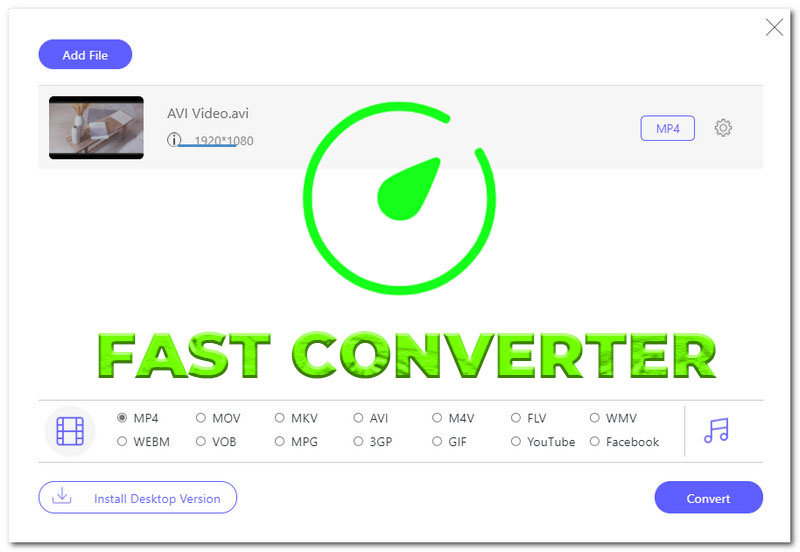 برنامج AVAide Free Video Converter Speed