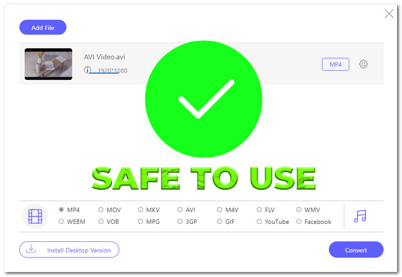 AVAide Free Video Converter בטוח לשימוש