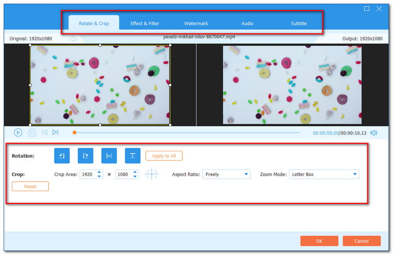 AVAide Video Convetrer redigeringsfunktioner