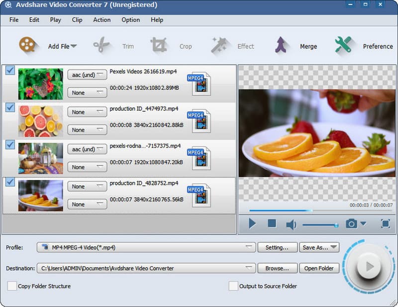 Pregled Avdshare Video Converter