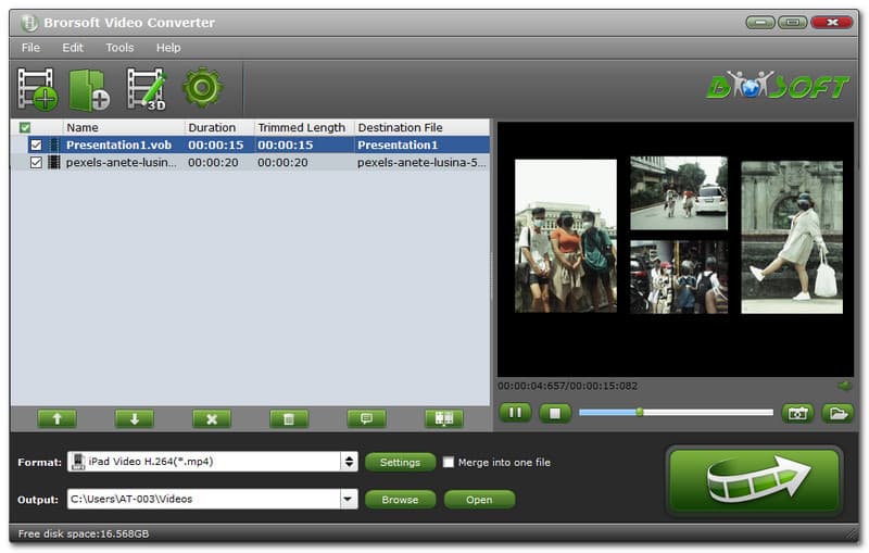 Brorsoft Video Converter-interface