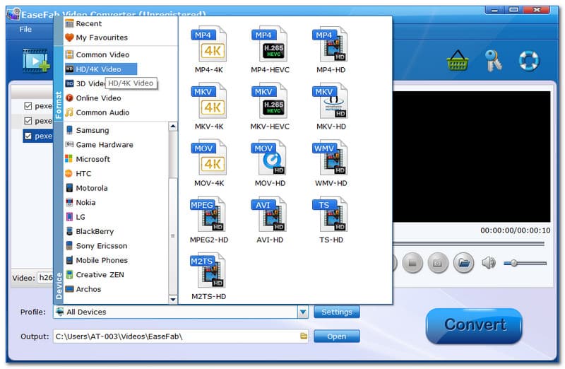 EaseFab Video Converter ProRes/DNxHD-ondersteuning