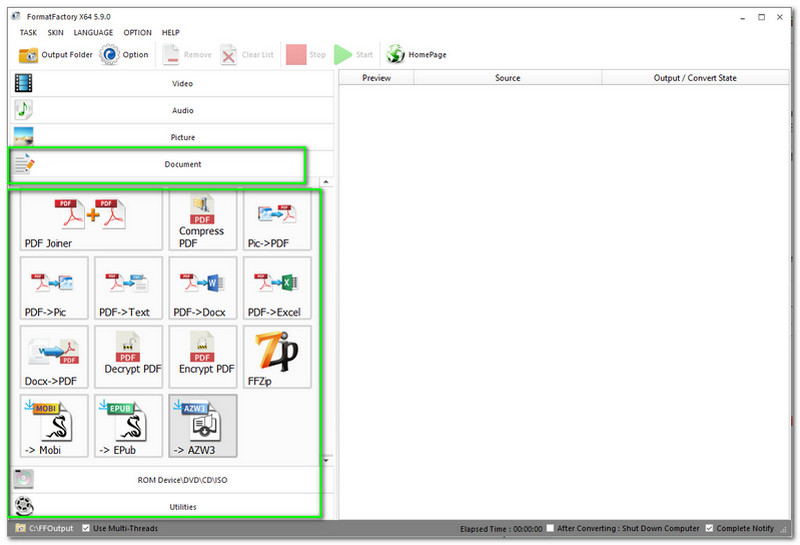 Format kilang PDF Joiner And Converter