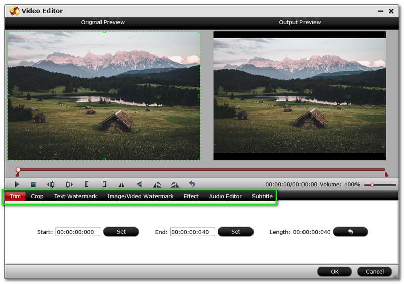 Pavtube Video Converter Editar vídeos