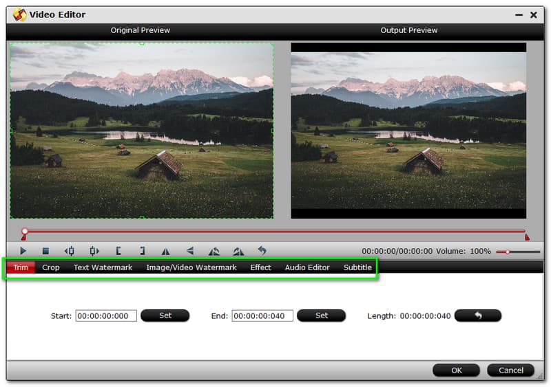 Pavtube Video Converter Редактировать видео
