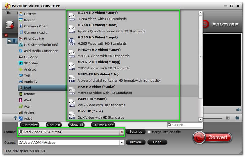 Pavtube Video Converter Dispozitive acceptate