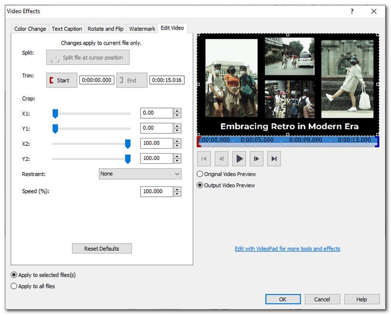 Prism Video Converter แก้ไขวิดีโอ