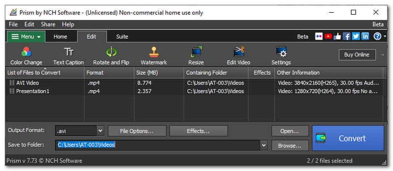 Tổng quan về Prism Video Converter