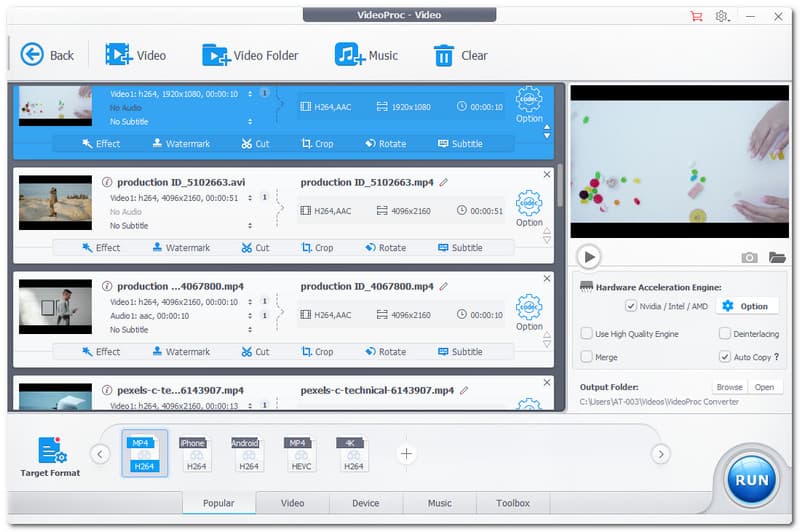 VideoProc Converter Interface