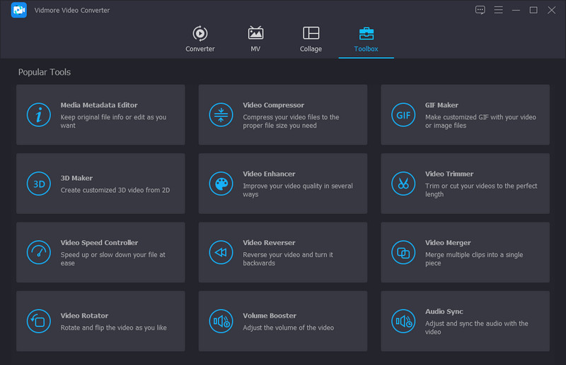 Vidmore Video Converter Andere coole functies