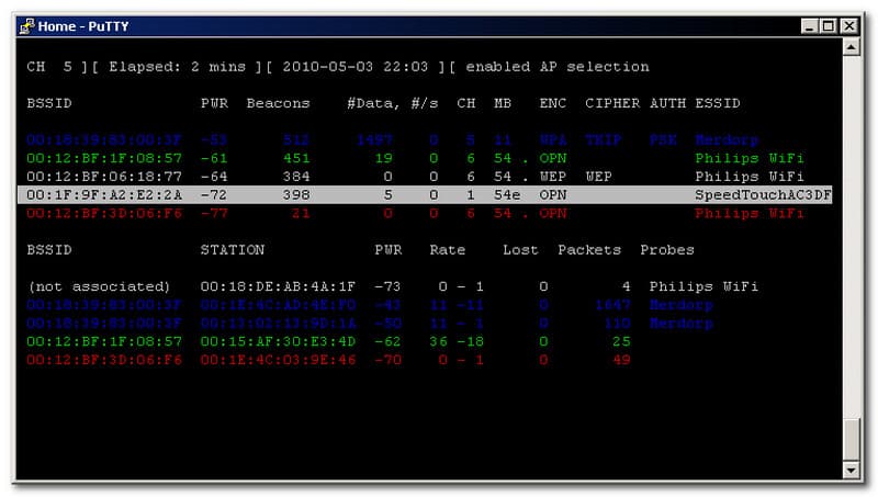 Airodump-ng 交互