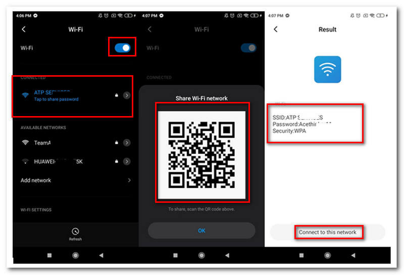 Android Conncet WiFi ไม่มีรหัสผ่าน