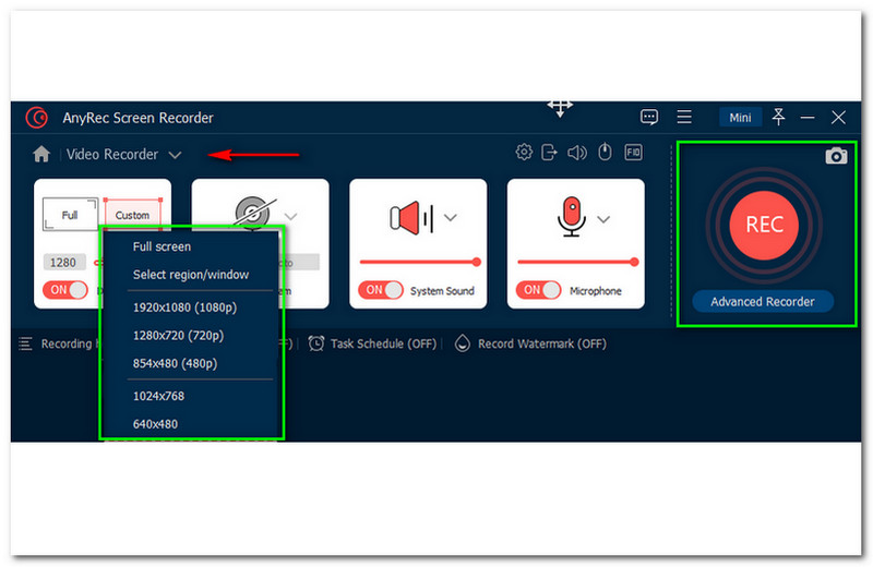 Rejestrator wideo AnyRec Screen Recorder