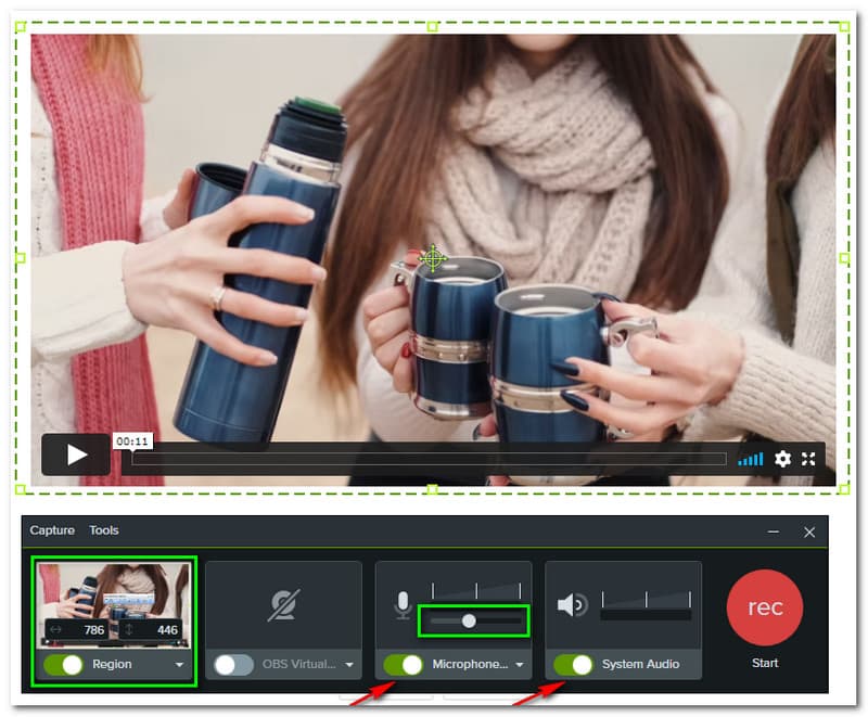 Camtasia Bật