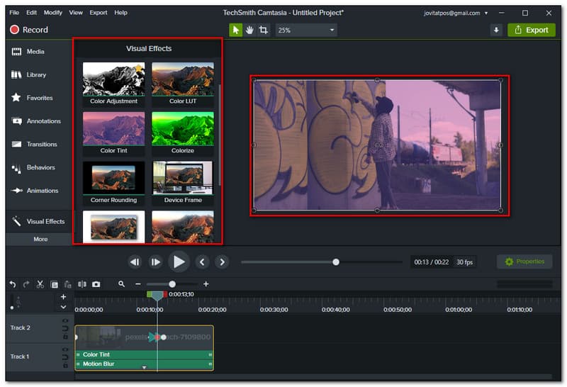 Camtasia Visual Effects