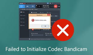 Kunne ikke initialisere Codec Bandicam