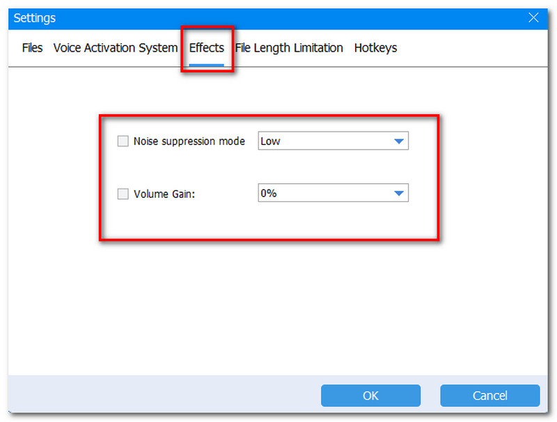 Effet d'enregistrement audio GiliSoft