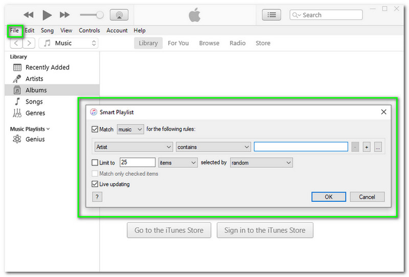 เพลย์ลิสต์ iTunes Converter Smart