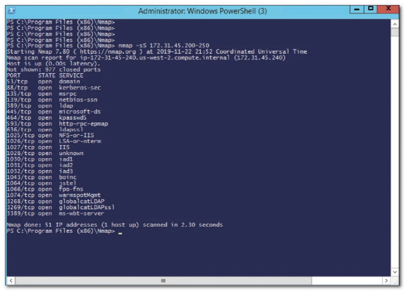 การสแกนพอร์ต Nmap